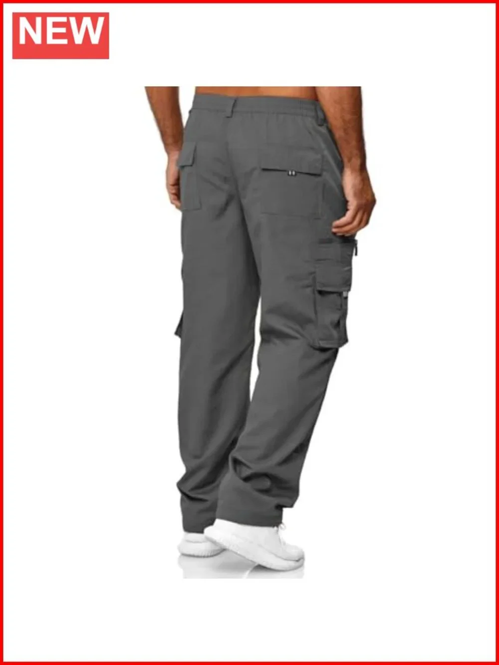 Men's Cargo Pants Cotton Jogger Multi Pockets Hiking Work Sweatpants